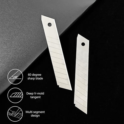 Tools 20Pcs 25mm Utility Knife Replacement Blades Snap off 60 Degree，Blades for Utility Knife and 25mm Box Cutter - Razor Sharp SK4 Steel