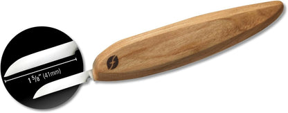 Pro Series Wood Carving Tools |1 5/8 inch Carving Knife | Full Flat Grind 1095 Steel Blade FP02
