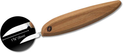 Pro Series Wood Carving Tools |1 5/8 inch Carving Knife | Full Flat Grind 1095 Steel Blade FP02