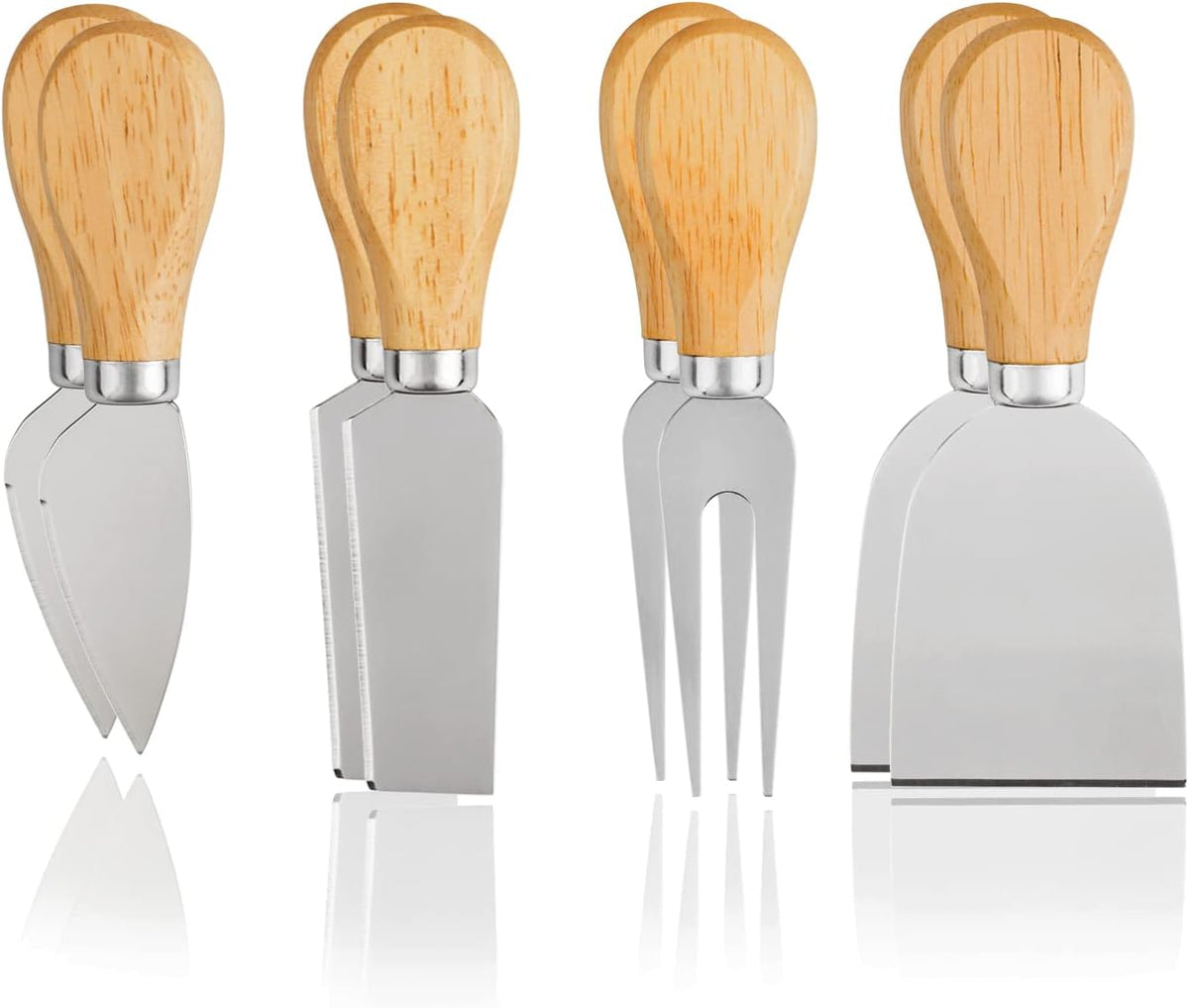 4 Cheese Knives Set - Cheese Knife,Cheese Fork,Cheese Slicer,Butter Knife - Mini Premium Stainless Steel Cheese Knife Set - Cheese Knives for Charcuterie Board - Charcuterie Boards Accessories