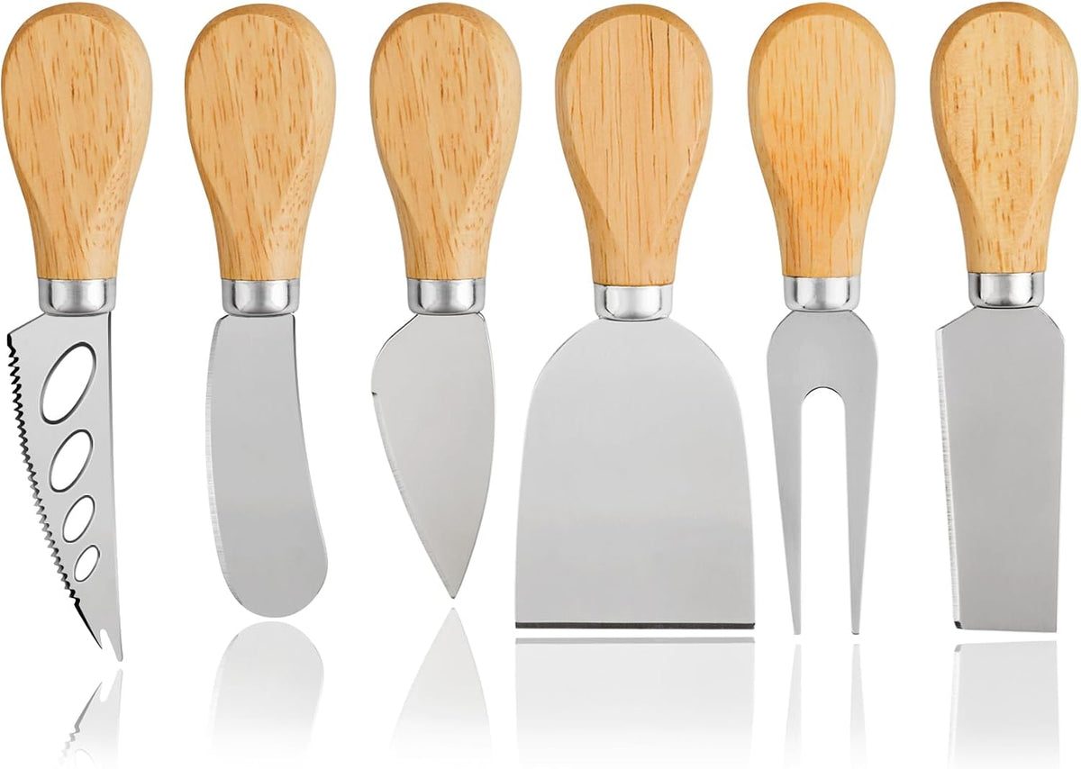 4 Cheese Knives Set - Cheese Knife,Cheese Fork,Cheese Slicer,Butter Knife - Mini Premium Stainless Steel Cheese Knife Set - Cheese Knives for Charcuterie Board - Charcuterie Boards Accessories