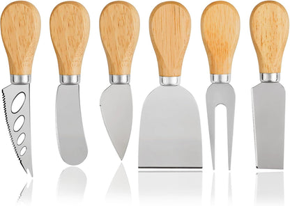 4 Cheese Knives Set - Cheese Knife,Cheese Fork,Cheese Slicer,Butter Knife - Mini Premium Stainless Steel Cheese Knife Set - Cheese Knives for Charcuterie Board - Charcuterie Boards Accessories