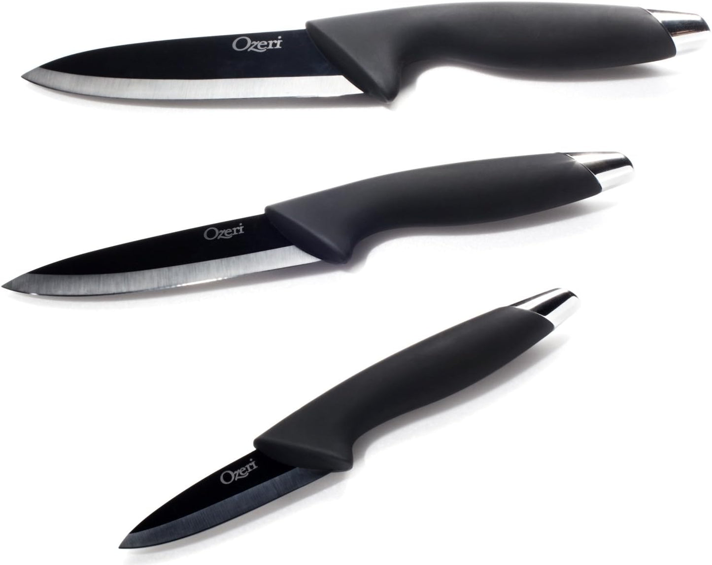 Elite Chef 3-Piece Black Ceramic Knife Set