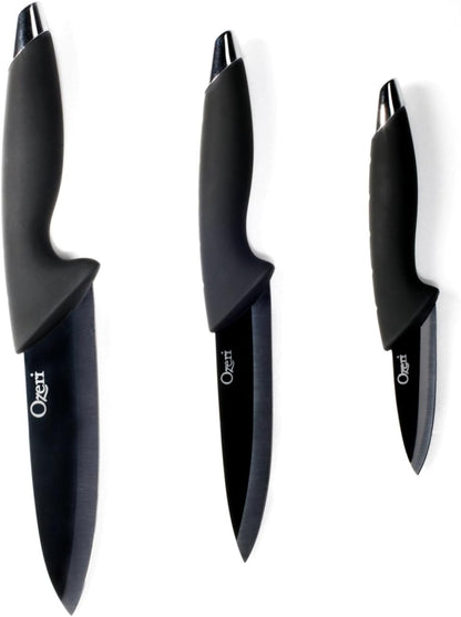 Elite Chef 3-Piece Black Ceramic Knife Set