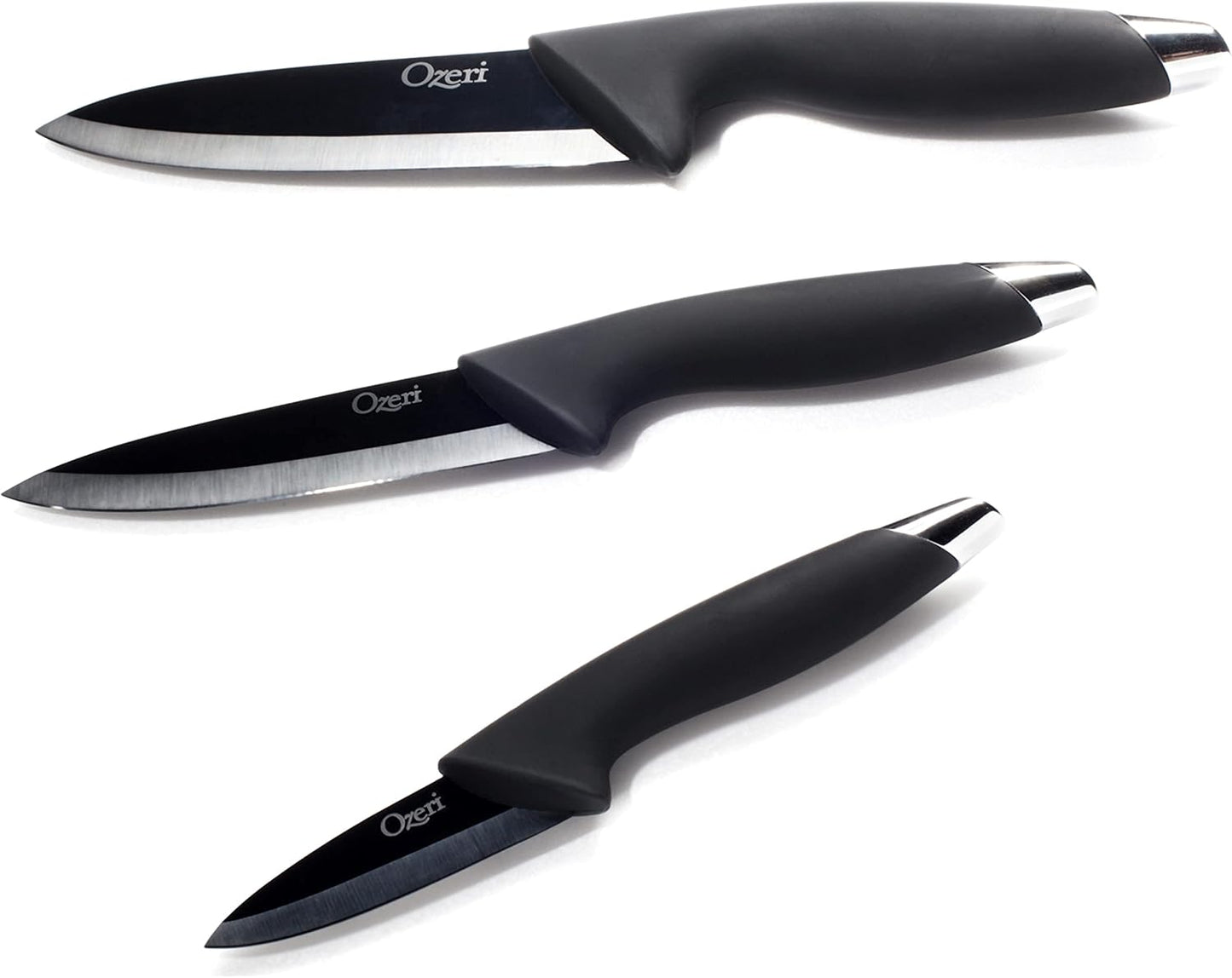 Elite Chef 3-Piece Black Ceramic Knife Set