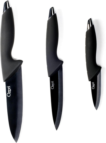 Elite Chef 3-Piece Black Ceramic Knife Set