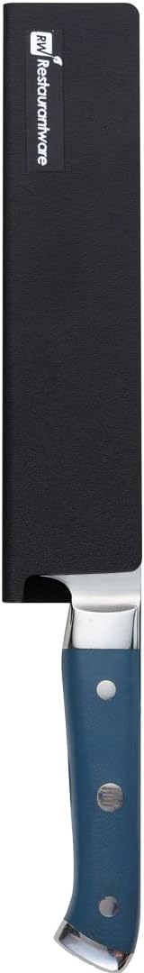 Sensei 8.5 x 2 Inch Knife Sleeve, 1 Knife Protector - Fits Santoku and Chef's Knife, Felt Lining, Black Plastic Knife Blade Guard, Durable, Cut-Proof