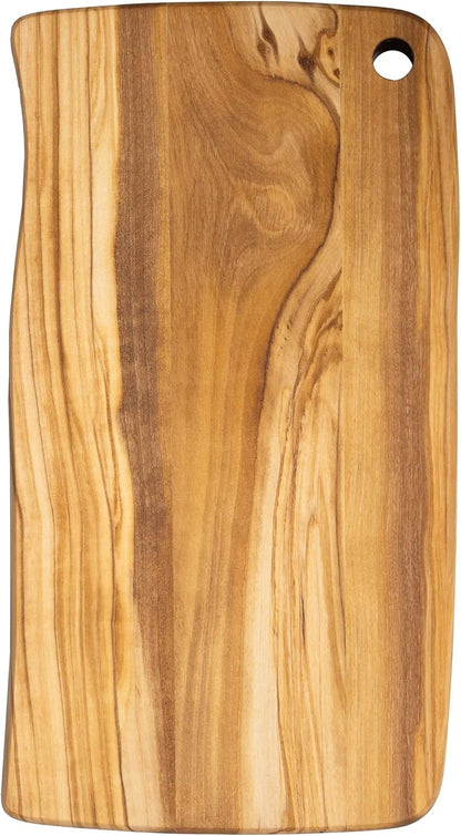 Rock & Branch Olive Wood Cutting and Serving Board, Wooden Chopping Board for Kitchen, 11-13/16" x 6-9/16"