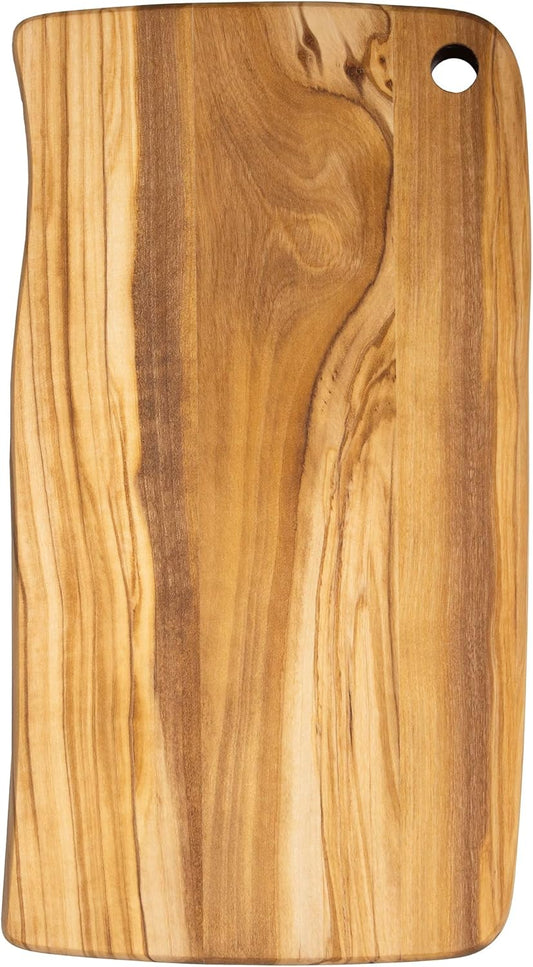 Rock & Branch Olive Wood Cutting and Serving Board, Wooden Chopping Board for Kitchen, 11-13/16" x 6-9/16"