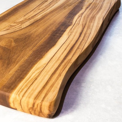 Rock & Branch Olive Wood Cutting and Serving Board, Wooden Chopping Board for Kitchen, 11-13/16" x 6-9/16"