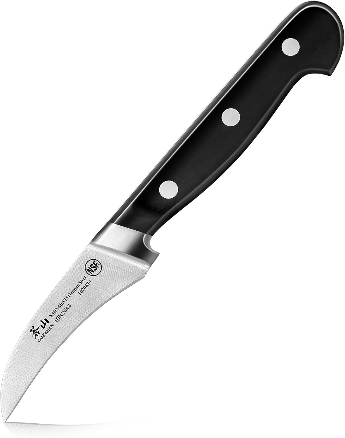 Cangshan V2 Series 1020434 German Steel Forged Peeling/Tourne Knife, 2.75-Inch Blade