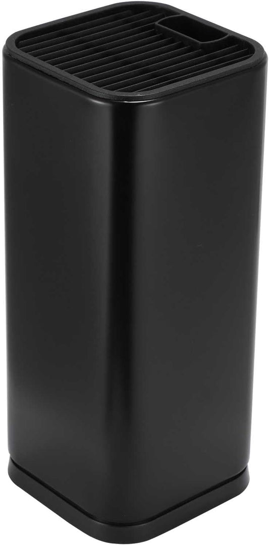 Universal Knife Block Holder, Stainless Steel Knife Stand Without Knives, Safe Space Saver Stable Knife Storage with Scissors Slot, Detachable for Easy Cleaning, Kitchen Organizer, Black