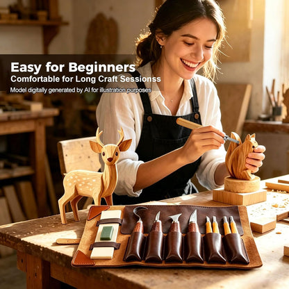 Wood Carving Kit for Beginners-Whittling Kit with Wood Blocks and Paint Set | Wood Carving Tools for Beginners - Hobbies for Women and Men - Arts and Crafts for Adults & Kids - Gift for Girls and Boys