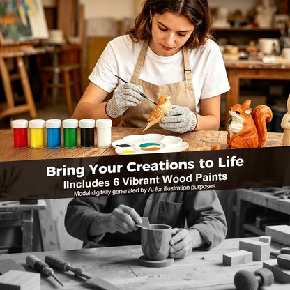 Wood Carving Kit for Beginners-Whittling Kit with Wood Blocks and Paint Set | Wood Carving Tools for Beginners - Hobbies for Women and Men - Arts and Crafts for Adults & Kids - Gift for Girls and Boys