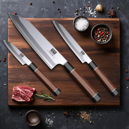 10 Inch Japanese Sushi Knife, 9 Layers 10Cr15MoV High Carbon Steel | Sashimi Knife, Sharp Cutting Yanagiba Knives with Red Sandalwood Handle for Sushi Making, Slicing & Fish Knives