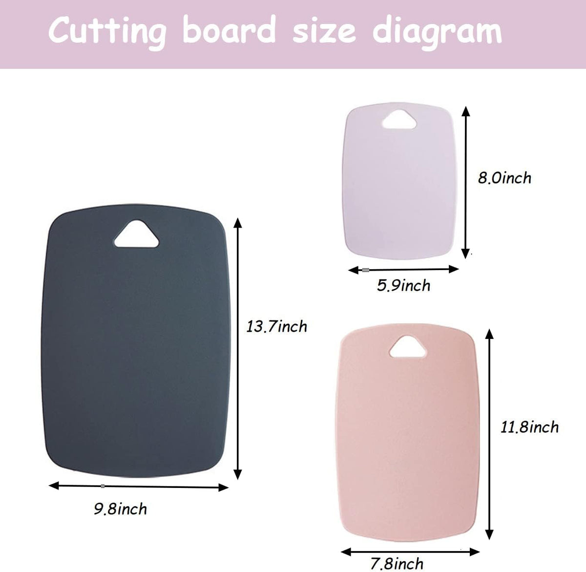 Plastic Cutting Board Set of 3, Cutting Boards for Kitchen,Thick Chopping Boards for Meat, Veggies, Fruits, with Easy Grip Handle,Dishwasher Saf,Suitable for outdoor camping, RV. (green)