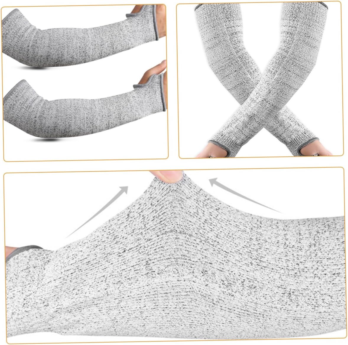 Gardening Arm Protection Sleeves for Women Cut Resistant Arm Guards with Thumb Hole Comfortable and