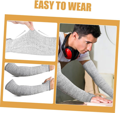 Gardening Arm Protection Sleeves for Women Cut Resistant Arm Guards with Thumb Hole Comfortable and