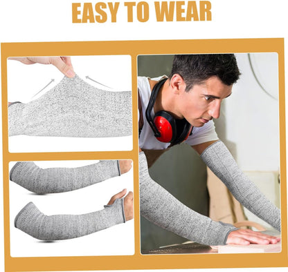 Gardening Arm Protection Sleeves for Women Cut Resistant Arm Guards with Thumb Hole Comfortable and