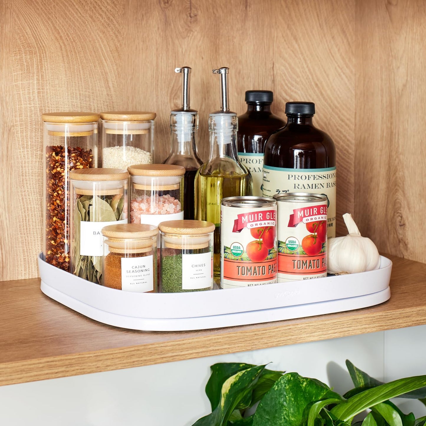 MagicTrack Rectangle Turntable, Lazy Susan Max Cabinet Organizer