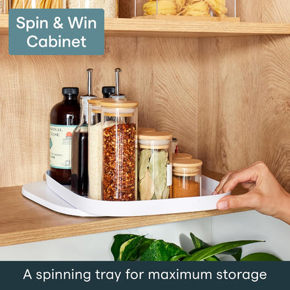 MagicTrack Rectangle Turntable, Lazy Susan Max Cabinet Organizer