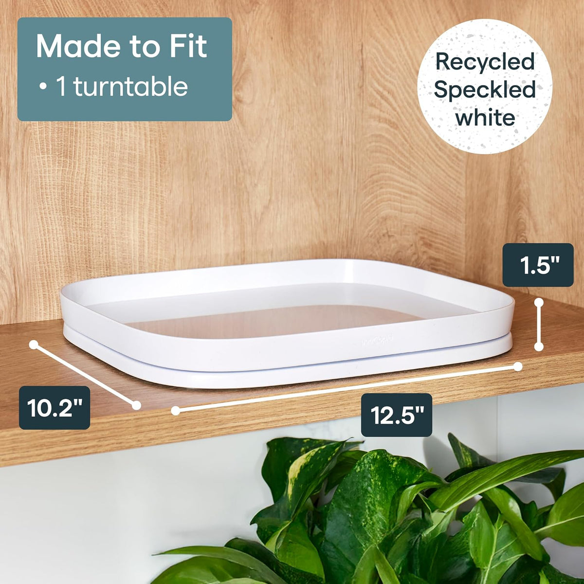 MagicTrack Rectangle Turntable, Lazy Susan Max Cabinet Organizer