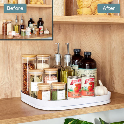MagicTrack Rectangle Turntable, Lazy Susan Max Cabinet Organizer