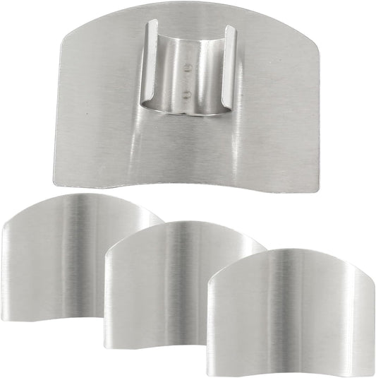 4 Pcs Stainless Steel Finger Guards | Finger Protectors for Cutting, Slicing, Dicing, Chopping Vegetables, Kitchen Tool Knife Shields, Avoid Hurting