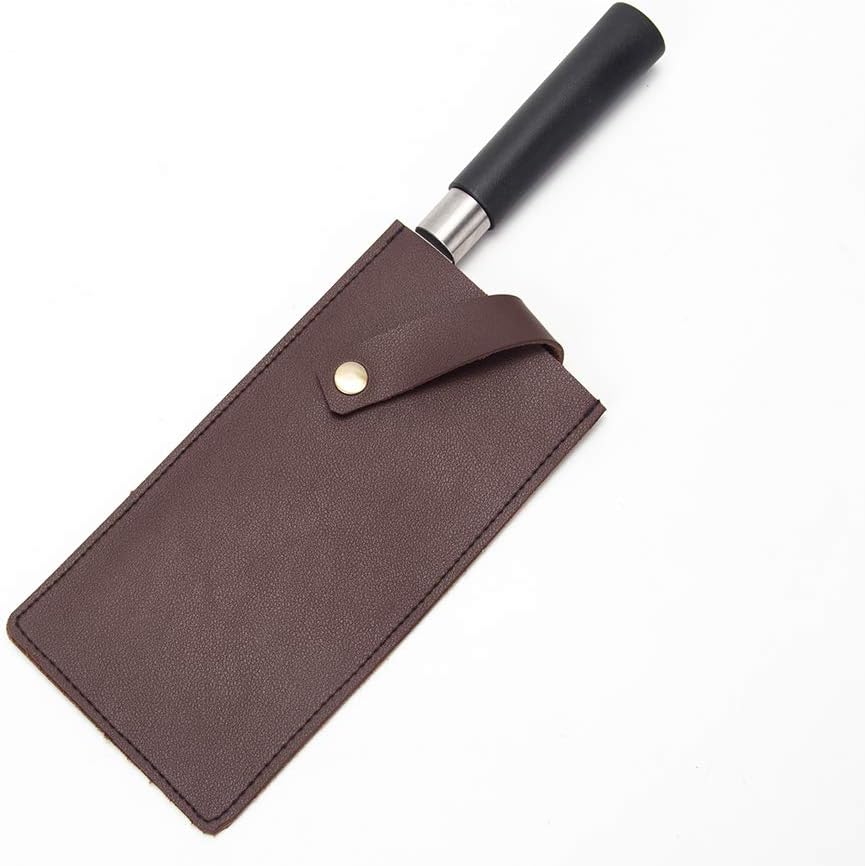 PU Leather Meat Cleaver Sheath, Waterproof Wide Knife Protectors, Durable Butcher Chef Knife Edge Guards, Heavy Duty Cleaver Covers (Dark Brown -PU Leather)