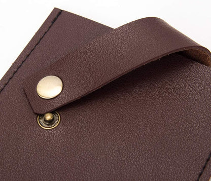 PU Leather Meat Cleaver Sheath, Waterproof Wide Knife Protectors, Durable Butcher Chef Knife Edge Guards, Heavy Duty Cleaver Covers (Dark Brown -PU Leather)