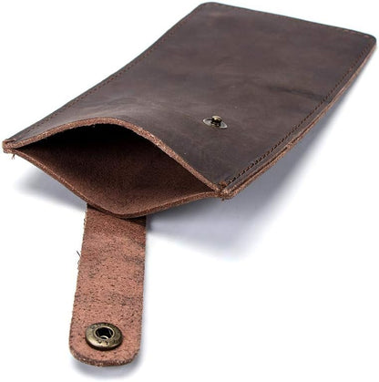 PU Leather Meat Cleaver Sheath, Waterproof Wide Knife Protectors, Durable Butcher Chef Knife Edge Guards, Heavy Duty Cleaver Covers (Dark Brown -PU Leather)