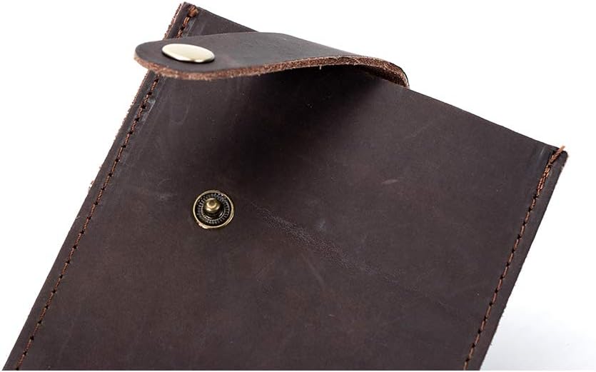 PU Leather Meat Cleaver Sheath, Waterproof Wide Knife Protectors, Durable Butcher Chef Knife Edge Guards, Heavy Duty Cleaver Covers (Dark Brown -PU Leather)