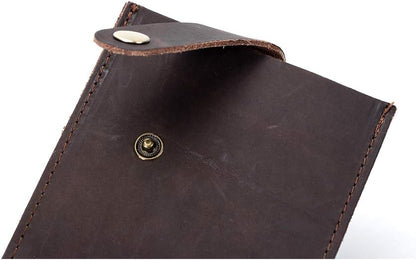PU Leather Meat Cleaver Sheath, Waterproof Wide Knife Protectors, Durable Butcher Chef Knife Edge Guards, Heavy Duty Cleaver Covers (Dark Brown -PU Leather)