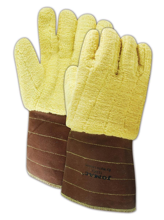 625 JOM Kevlar Terrycloth High-Heat Gloves, Kevlar, X-Large, Brown/Yellow