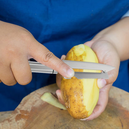 Multifunctional Stainless Steel Peeler Knife for Nopal Pineapple Fruit Vegetable Preparation Zero Snag Kitchen Tool with Bottle Opener Fish Scale Scraper