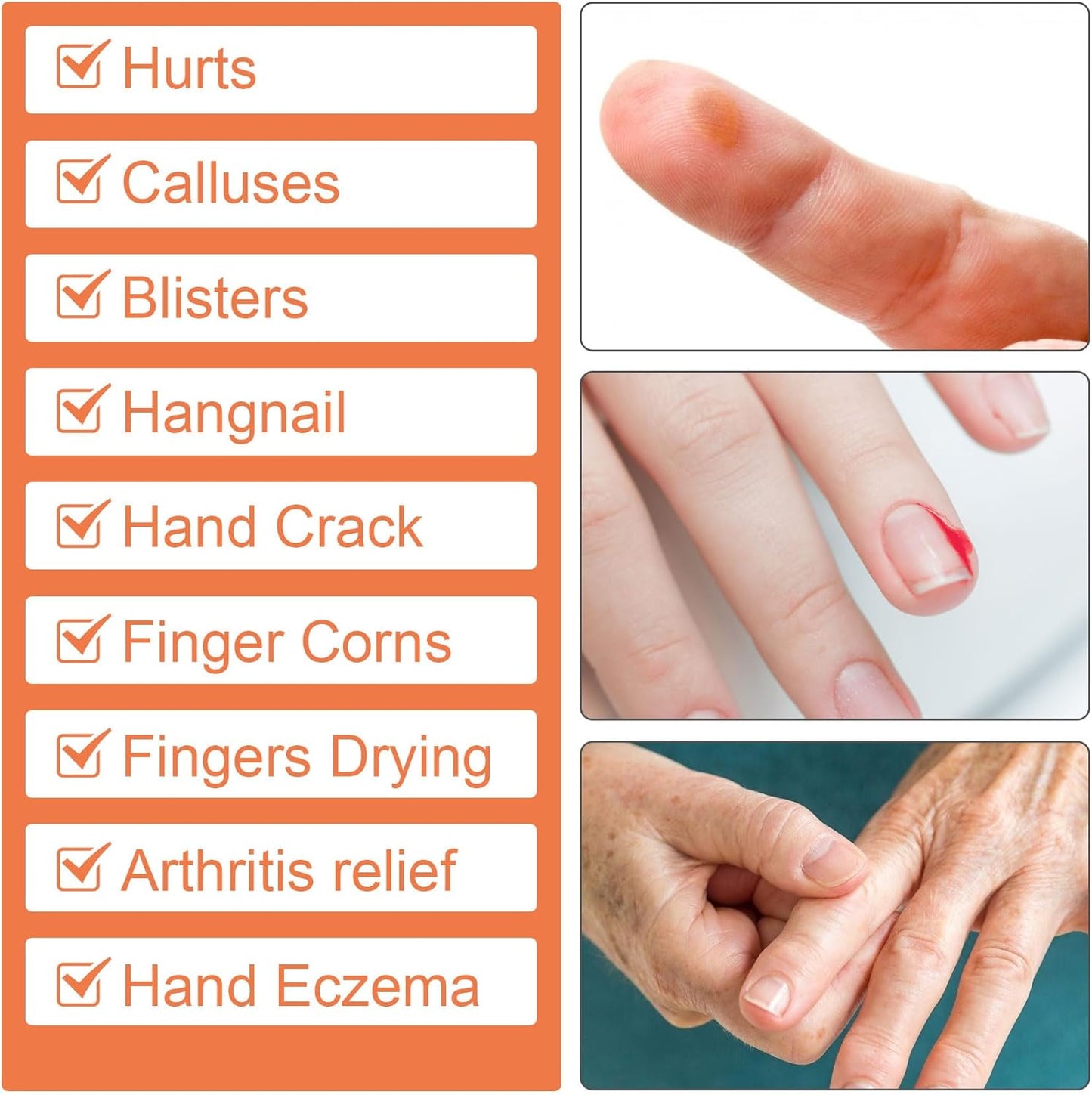 10pcs Gel Finger Cots/Covers, Silicone Finger Protector Support, Finger Caps Finger Sleeves Thumb Protector for Finger Cracking Trigger Finger Arthritis Pain Relief (Beige, Short)