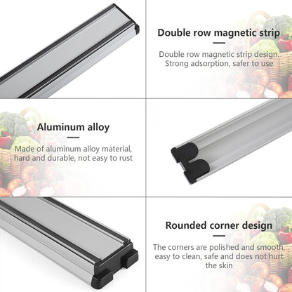 Kitchens Aluminum Magnetic Knife Bar - Rust Free (16 INCH)