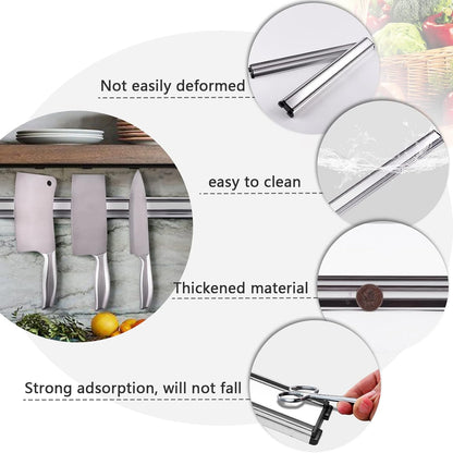 Kitchens Aluminum Magnetic Knife Bar - Rust Free (16 INCH)
