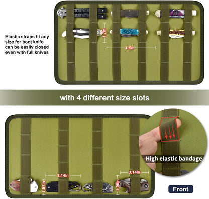64+ Pocket Knife Storage Case for Folding Knife Collections | Hard EVA Shell, 88 Slots, 2 Dividers and Elastic Straps for EDC, Camping and Collector Knives, Case Only