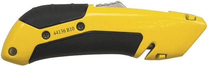 44136 Utility Knife, Heavy Duty Self-Retracting Box Cutter and Crafting Knife with No-Slip Grip, Wire Stripping and Lanyard Hole