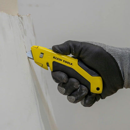 44136 Utility Knife, Heavy Duty Self-Retracting Box Cutter and Crafting Knife with No-Slip Grip, Wire Stripping and Lanyard Hole
