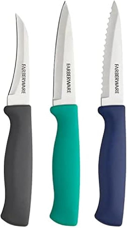 Paring Knife Set, 3-Piece, Blue
