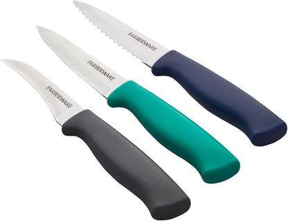 Paring Knife Set, 3-Piece, Blue