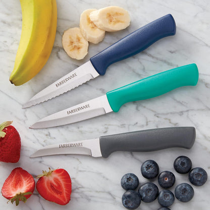 Paring Knife Set, 3-Piece, Blue