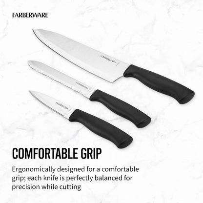 Paring Knife Set, 3-Piece, Blue