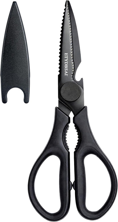 Kitchen Scissors Come Apart, All Purpose Kitchen Shears for Food | Easy to Clean,Comfort Grip,Detachable Titanium Plated Blade,Sharp and Durable for Meat, Poultry, Fish