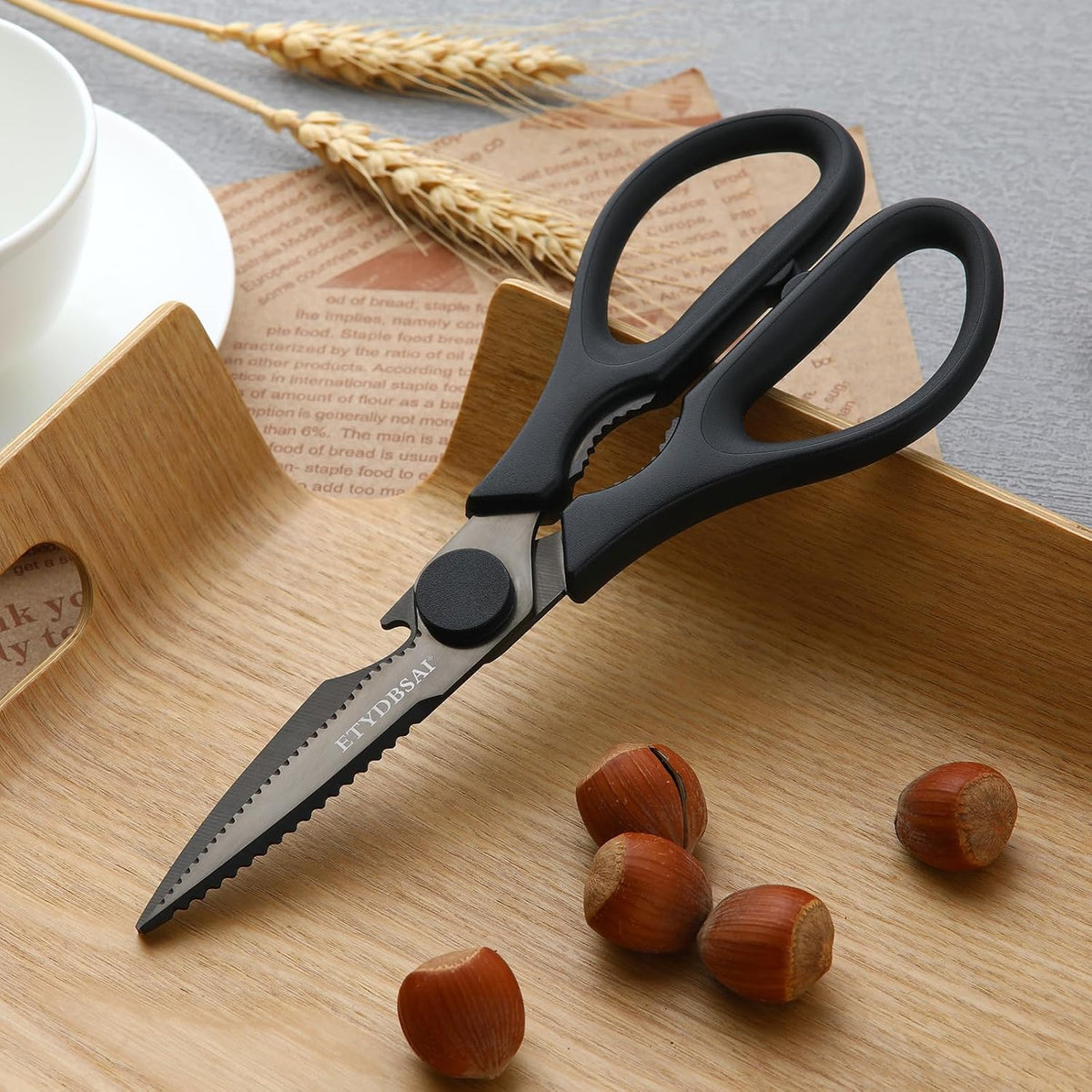 Kitchen Scissors Come Apart, All Purpose Kitchen Shears for Food | Easy to Clean,Comfort Grip,Detachable Titanium Plated Blade,Sharp and Durable for Meat, Poultry, Fish