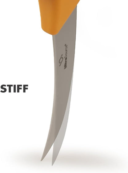 Boning Knife, 6" Curved/Stiff Blade, Polypropylene Handle