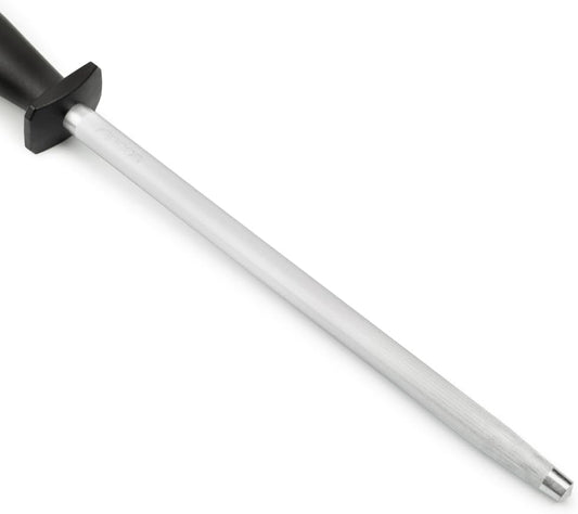 Sharpening Steel 10 Inch Nitrum Stainless Steel and 250 mm blade. Series Chaira. Body Carbon Steel Chromium Coated 11 - Handle Polypropylene. Lightweight and smooth shapes. Color Black.