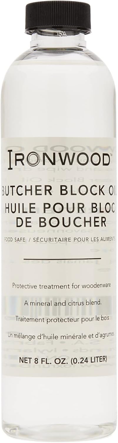 Gourmet Butcher Block Oil, 8 oz Mineral Oil For Cutting Boards